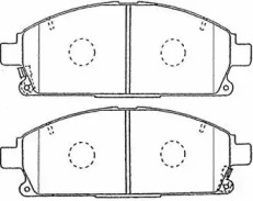 Комплект тормозных колодок B1N062 AISIN